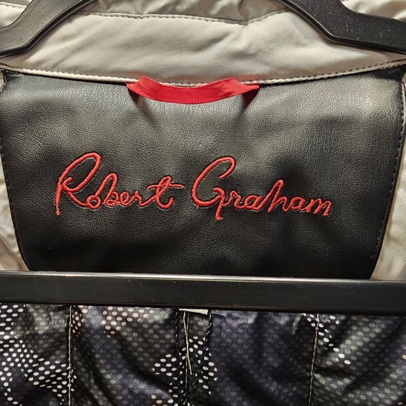 ROBERT GRAHAM Quilted Padded Shacket Jacket - Men's Size S - Stone - NWT $348.00 - Picture 8 of 11